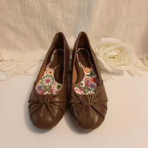 Born Leather Ballerina Flats NWOT